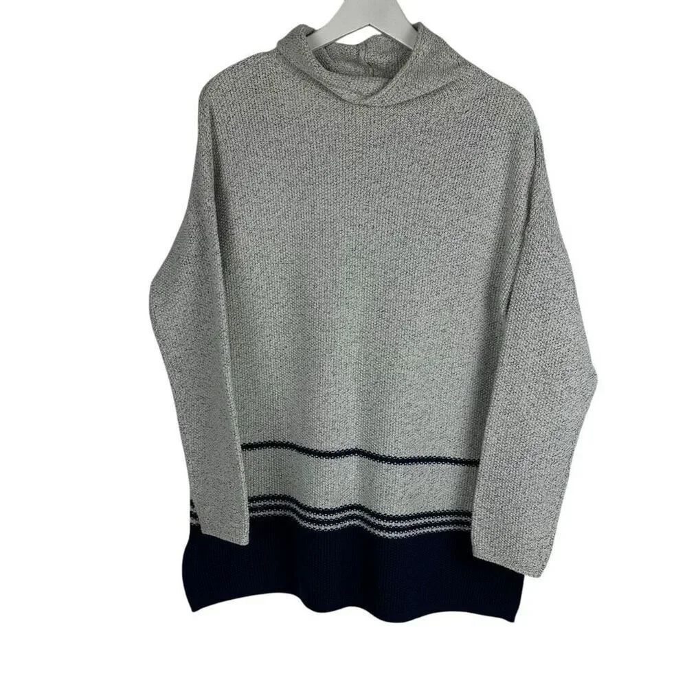J. Jill Gray & Blue Small Mock Neck sweater size Small